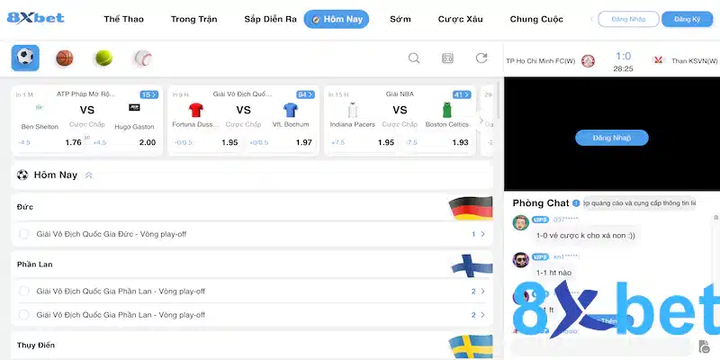 Các loại kèo cược bóng đá 8xbet phổ biến nhất hiện nay